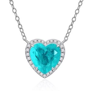 925 "Stainless Steel Beautiful paraiba necklace